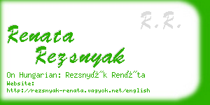 renata rezsnyak business card